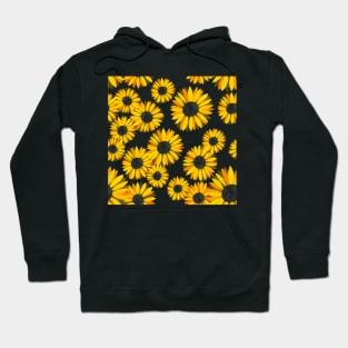 Watercolor Sunflowers Pattern - Yellow Background Hoodie